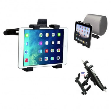 Support tablette pour voiture Porte - Tablet type iPad 2 3 4 noire  universelle ajustable H 10